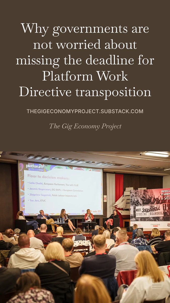 project_gig's tweet photo. The latest Gig Economy Project newsletter is out!

We report from Gdansk, where the ETUC annual 'Platforum' has been held just 2 months before the Platform Work Directive transposition deadline, which most governments appear intensely relaxed about missing https://t.co/wbErwKZ6nt https://t.co/icRuXk86qU