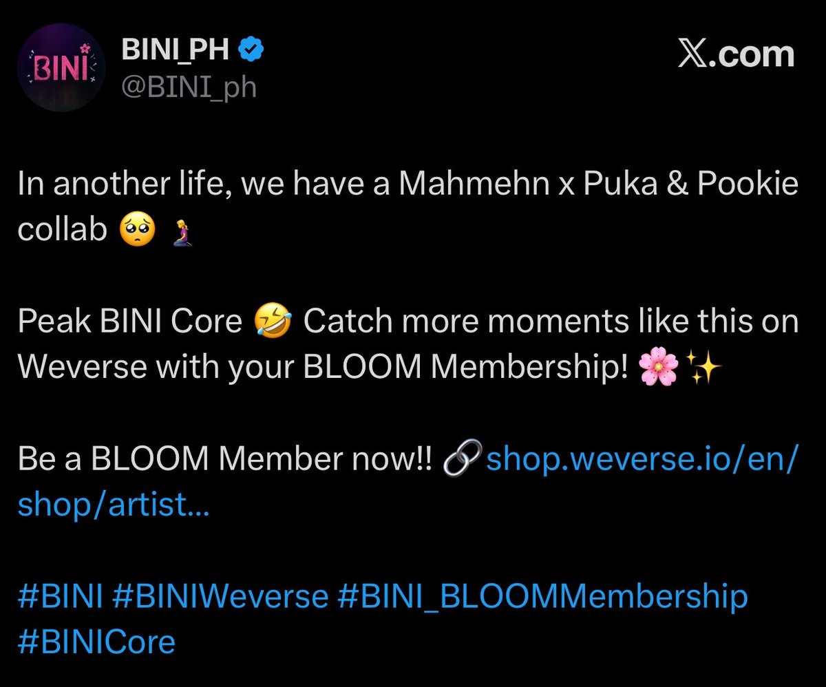 loiceyloops's tweet photo. HAHAHAHAHHA i love u @BINI_ph joke lang eh!!! https://t.co/HPYnv77SoP
