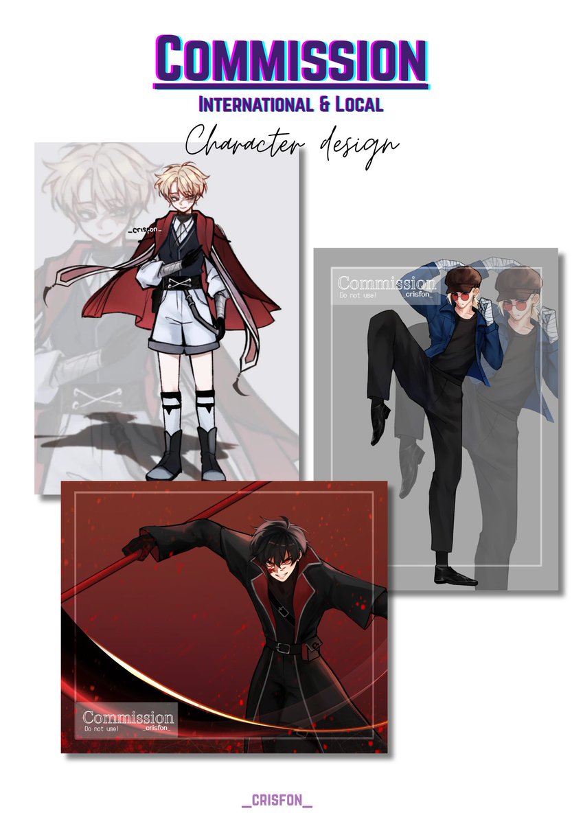 Crisfon8's tweet photo. Commission Open 💫
[🔃&amp;❤]
📍PRICELIST

Headshot : 120k /Chara
Bust up: 160k / Chara
Halfbody : 200k / Chara
Fullbody: 250k / Chara 

Commercial use 50% 

Do: 
BL/GL/Yume/Queer
Suggestive/slight gore

Don't : 
Furry 
Mecha
NSFW/Gore

Payment Via : BCA, GO-PAY, Dana, SeaBank https://t.co/gK54GS1hfZ
