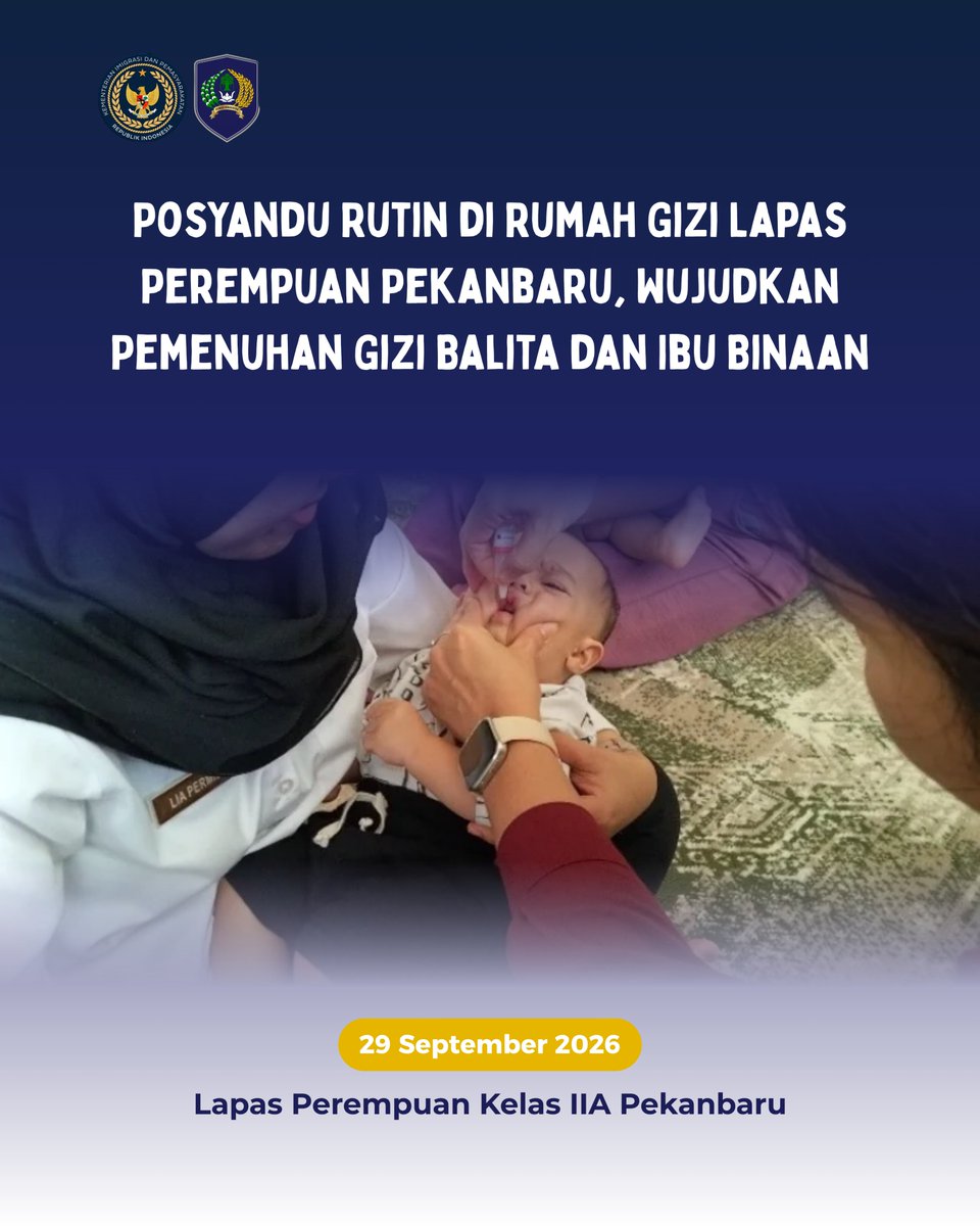 LppPku's tweet photo. Posyandu Rutin di Rumah Gizi Lapas Perempuan Pekanbaru, Wujudkan Pemenuhan Gizi Balita dan Ibu Binaan👩‍🍼✨ https://t.co/KFCftMxsIF