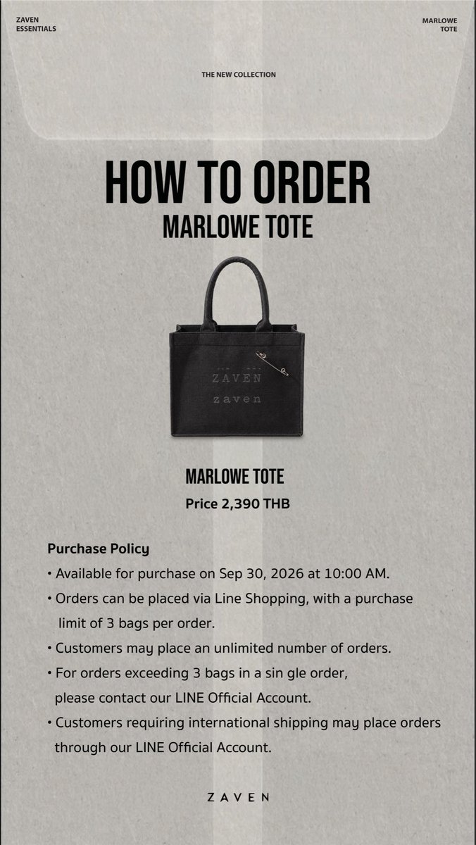 zaventhofficial's tweet photo. How to Order — MARLOWE TOTE🖤

#zaven #zaveners https://t.co/Hk8w4GRtli