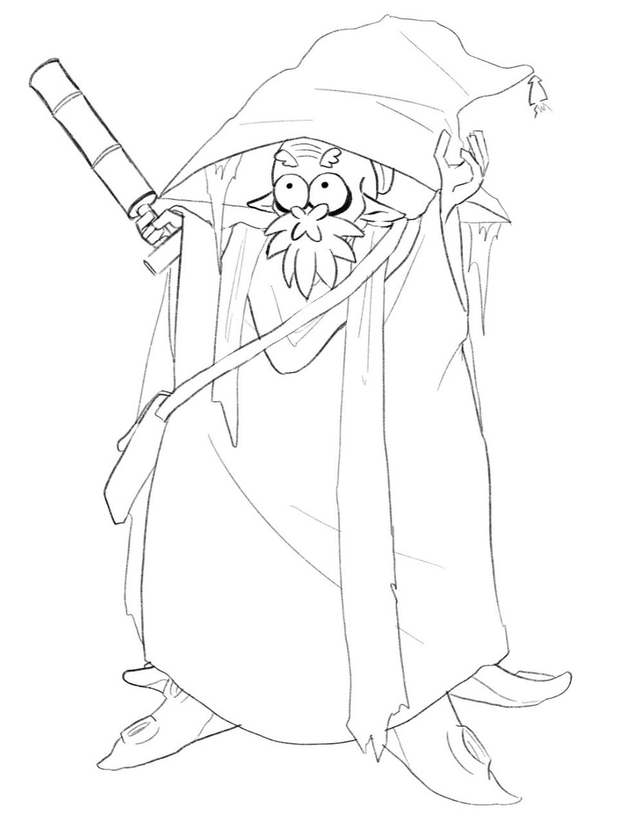 drawing_bala's tweet photo. Great wizard of Old Man Yaoi https://t.co/Gown4sfzn3