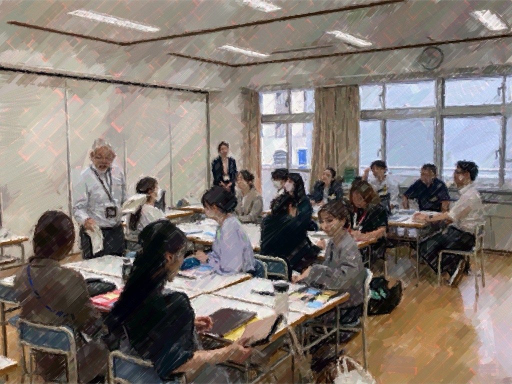 roppongi_jhs's tweet photo. 🎨東京教師道場（図画工作・美術班）授業研究🎨
班テーマ「児童・生徒の意欲を引き出す導入の工夫」 を目指した授業🐈生徒たちは主体的に取り組み、自分の考えを広げたり深めたりする姿が見られました。
授業後は約２時間の協議会😲
先生方も、よりよい授業づくりを目指して日々学び続けています📚✌ https://t.co/uaT1dhIUCC