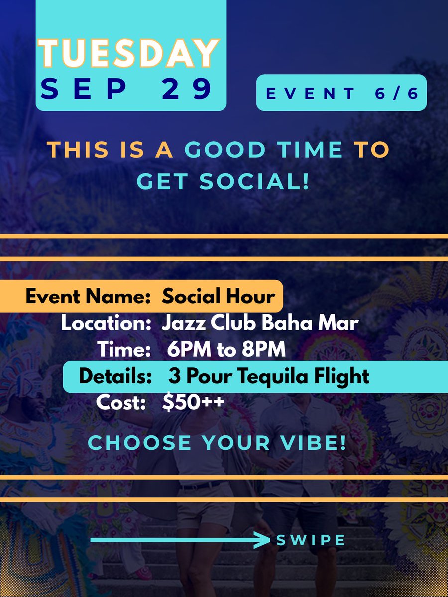 EventReef's tweet photo. What's happening in Nassau TODAY (TUESDAY)?

Event 6/6

Follow Event Reef to know what Events are happening in Nassau!

#nassau #nassaubahamas #bahamas #eventreef https://t.co/NKt0tINuKE