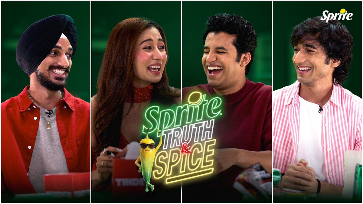 MarketCastIn's tweet photo. Sprite turned spicy food into a game show

“Truth &amp; Spice” brings celebrities together for spicy challenges, candid conversations and a lot of unfiltered moments. @Sprite @sprite_india 

#truthandspice https://t.co/fHDfG2IBgd