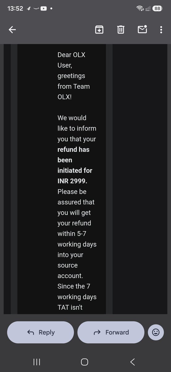 tandelakash7's tweet photo. @OLX_India You promised my ₹2,999 refund within 5–7 days on 17 Sept. It’s now 29 Sept—well past your deadline, and I still haven’t received it. Stop delaying and process my refund immediately. #OLX #Refund https://t.co/4tOqQJeBo3