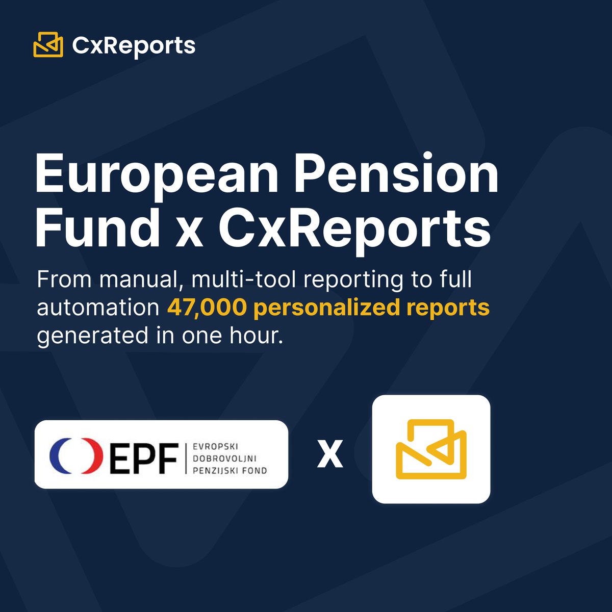 CxReports's tweet photo. 47,000 reports. One team of 6. One hour.🚀

EPF faced tens of thousands of members, complex individual calculations, and a strict regulatory reporting deadline.

With CxReports, the entire workflow is automated: from live data and calculations to report generation and delivery✨ https://t.co/YDD54LCGM9
