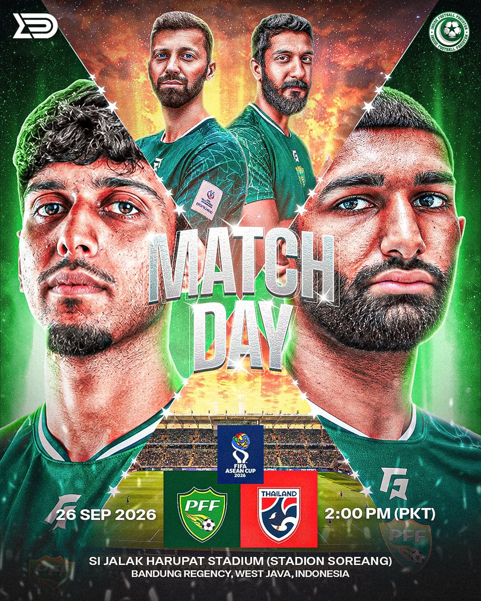 itsdesignmode's tweet photo. Cooked this MatchDay Poster for @insidefootballpakistan Ahead of Pakistan 🇵🇰 vs 🇹🇭 Thailand | FIFA ASEAN Cup 2026, Drop your thoughts and suggestions below👇
Portfolio: https://t.co/yxK5504SZu
#pakistanffofficial #fathailandofficial #fifa #insidefootballpakistan #itsdesignmode https://t.co/fkxkelM27K
