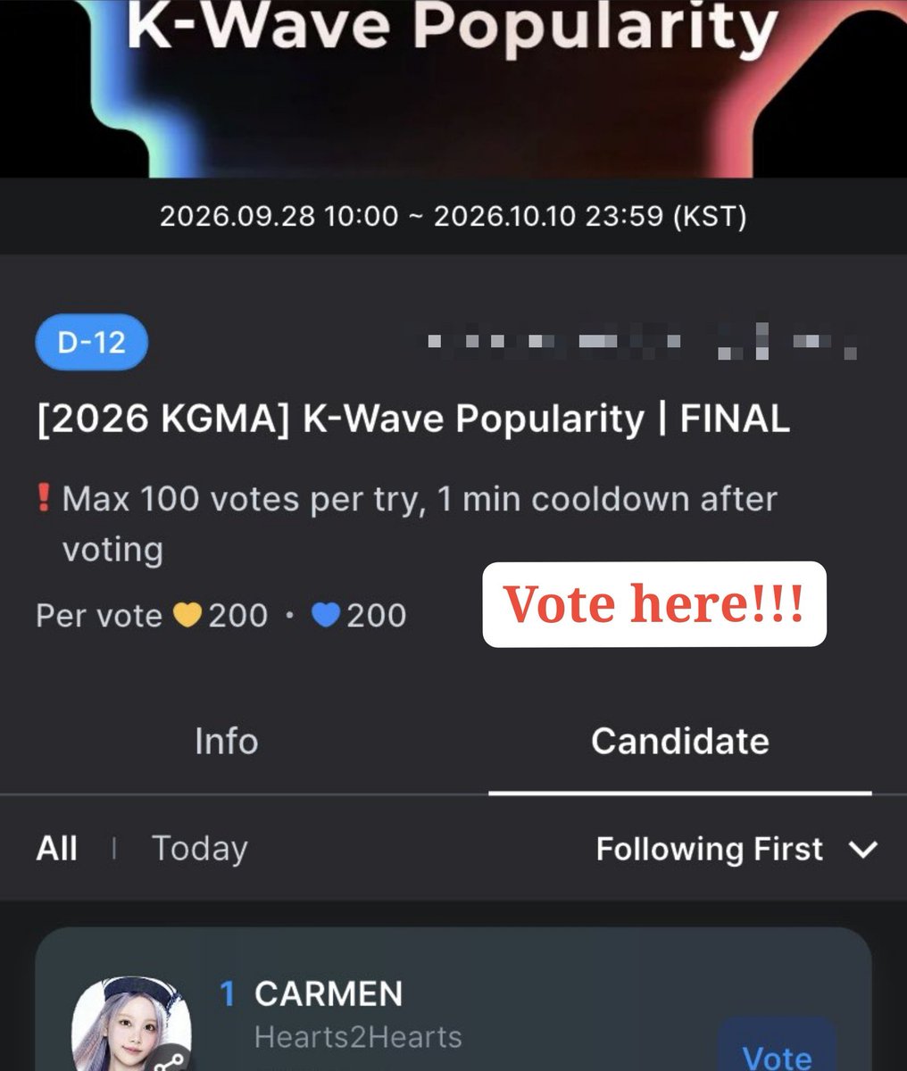 skycirius's tweet photo. 6? 7? 67 😎

Join vote and donate hachu 🩵

KGMA K-WAVE POPULARITY FINAL! #CARMEN_KGMA2026
#DukungCarmen2026KGMA

Donate:
🔗 https://t.co/aT5ODhbn5C

Vote Here!!! 🔥
📍 Coogong App: https://t.co/IUPfuzNW3K

#CARMEN #카르멘 #カルメン #卡门 #คาร์เมน 
#Hearts2Hearts #하츠투하츠 https://t.co/UYXbuj7dhP