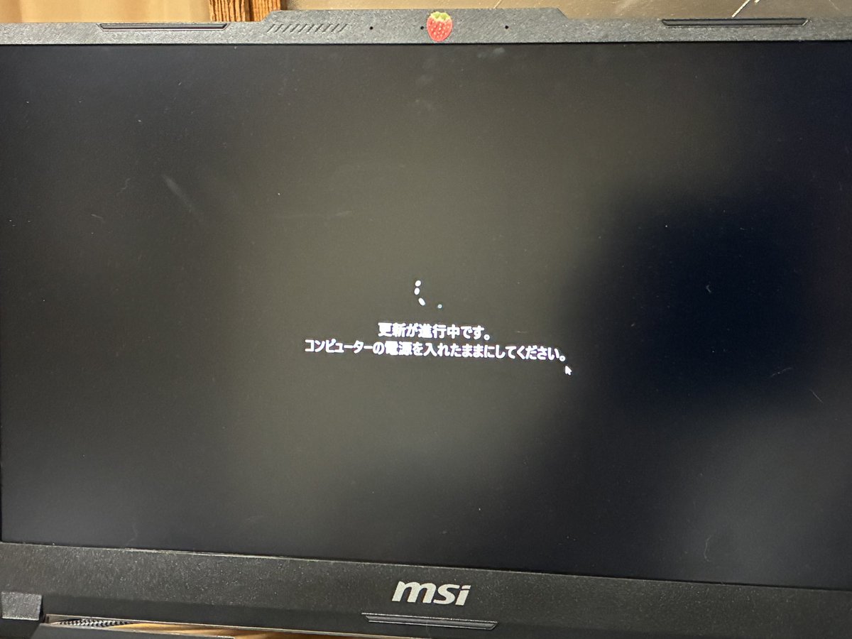 YY45670884's tweet photo. PC起動したらこの状態から動かんのやが、強制終了していいの？ https://t.co/2ozfktvtNS