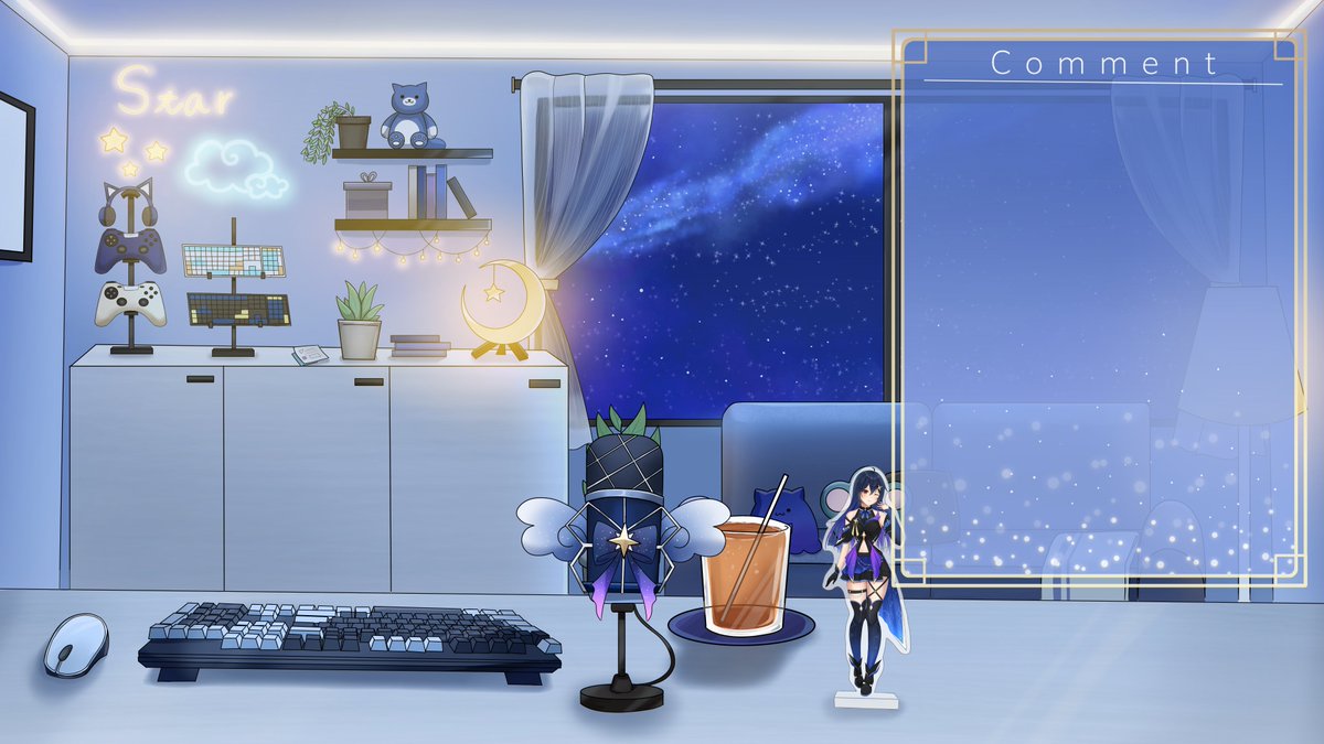 blackstar2831's tweet photo. 超級漂亮的背景圖來啦！🤩

這上面有很多可以動的物件
晚上再來一起看看！✨

#Blackarts https://t.co/QfW2C4V1Io