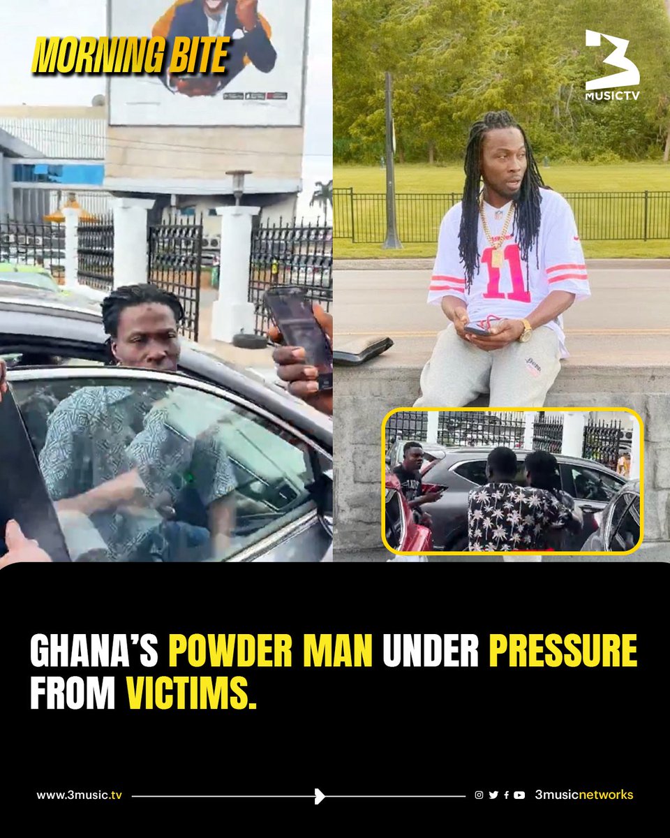 3musicnetworks's tweet photo. 🚨☀️: A brief confrontation broke out at the Accra High Court between Kailani Ibrahim, popularly known as the “Powder Man,” and some of his accusers after the court adjourned his case to November 16.
Ibrahim is facing an alleged visa fraud case involving more than 13 people and over $30,000.