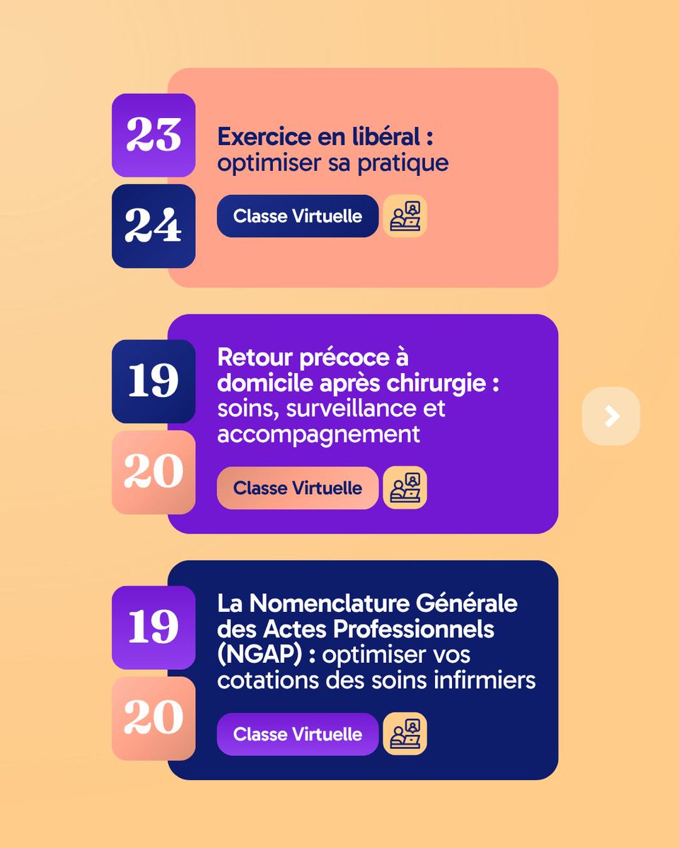 afcopil's tweet photo. 📚 En Novembre, la formation vient à vous ! NGAP, BSI, plaies et cicatrisation, vaccination, pathologies chroniques… Découvrez toutes les formations AFCOPIL accessibles à distance, en classe virtuelle ou en e-learning. 💰 Prise en charge possible selon… https://t.co/WWUZrazqA2 https://t.co/jsdjdpqZAt