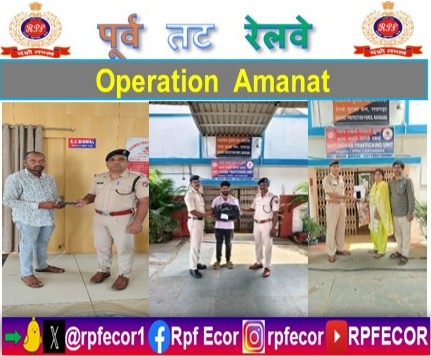 rpfecor1's tweet photo. "Keep your luggage with you! RPF/East Coast Railway retrieves passenger belongings worth ₹.44,999/- across East Coast Railway and reunites with his actual claimants on 28th September 2026
#OperationAmanat @RPF_INDIA 
#AapkaSamanHamaraDhyan https://t.co/XtXg0lmPMk