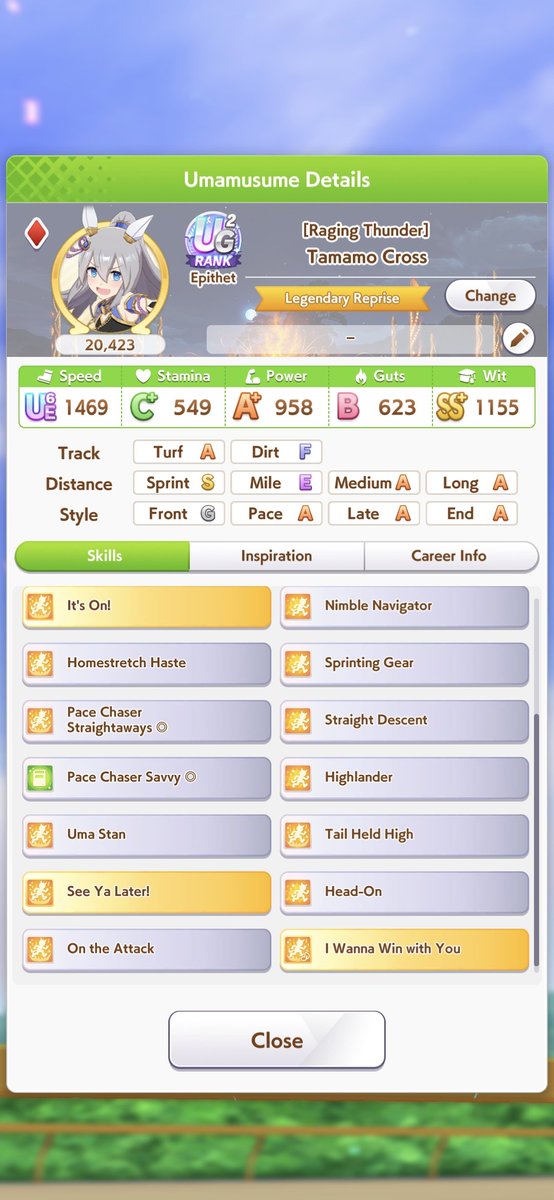 Grub564's tweet photo. When the game gives u C->S sprint then decides to finish 0 support card chains and gives you 20% friendship bonus by senior year summer😑 yeah thats a tilter right there https://t.co/9Lp7ANE83w