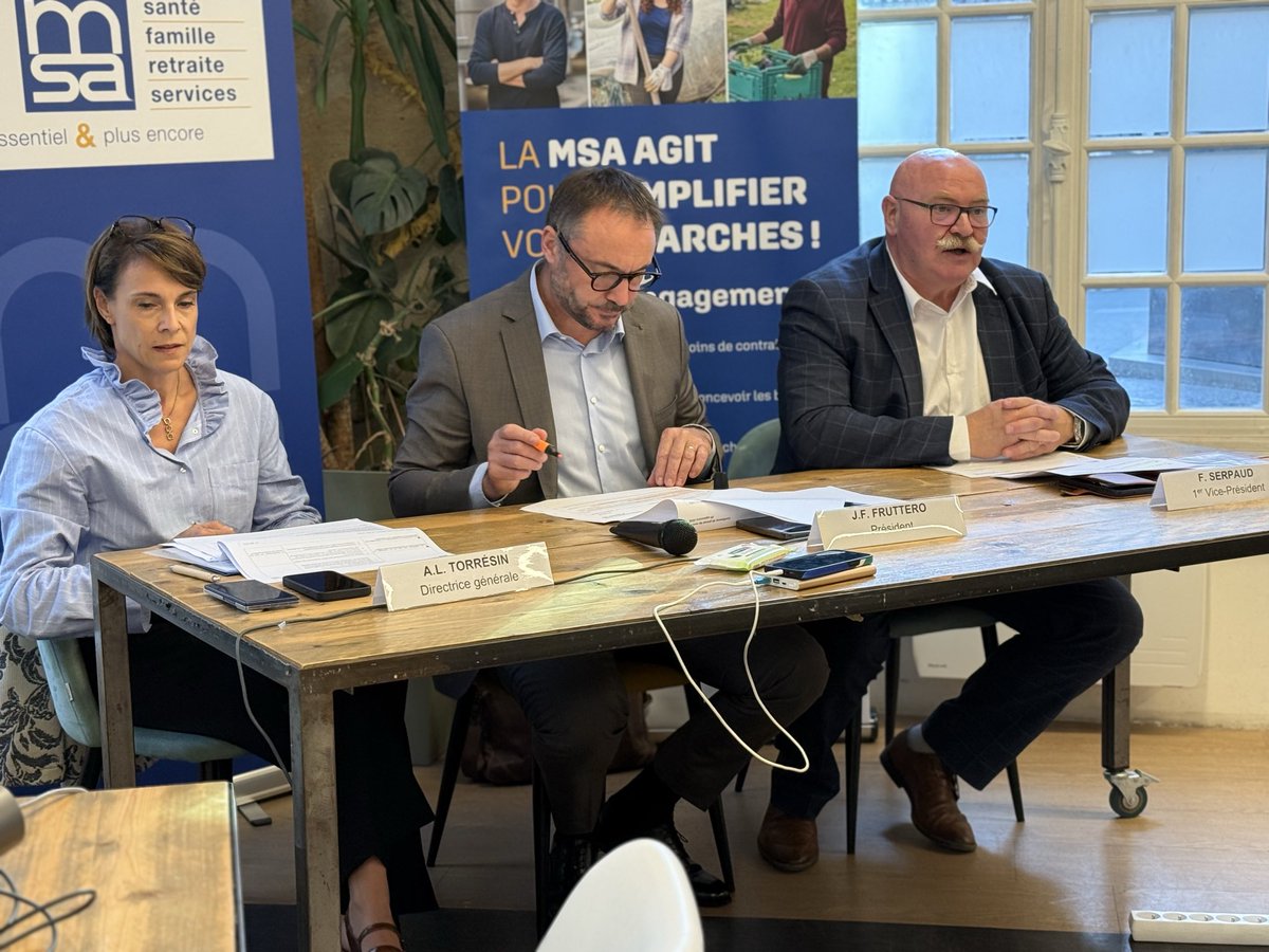 lebimsa's tweet photo. « Les agriculteurs attendent des vraies réponses. Il est important pour nous d’agir rapidement. » Objectif : 200 000 contacts directs en prévention auprès des adhérents en difficulté d’ici la fin de l’année https://t.co/wr7YzUkVyf