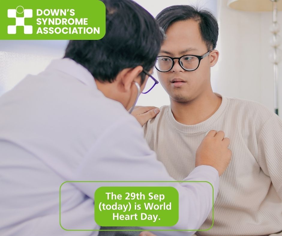 DSAInfo's tweet photo. The 29th Sep (today) is World Heart Day.

About half of all children who have Down's syndrome are born with a heart condition, with heart conditions also occurring for some people later in life. People who have Down's syndrome should be checked regularly for signs of acquired heart disease as they get older, and maintain a healthy lifestyle with plenty of exercise.

For more information, resources and support on heart issues and healthy lifestyles see the 'heart and circulation' pages on the DSA website: https://t.co/DNUihqjSJn