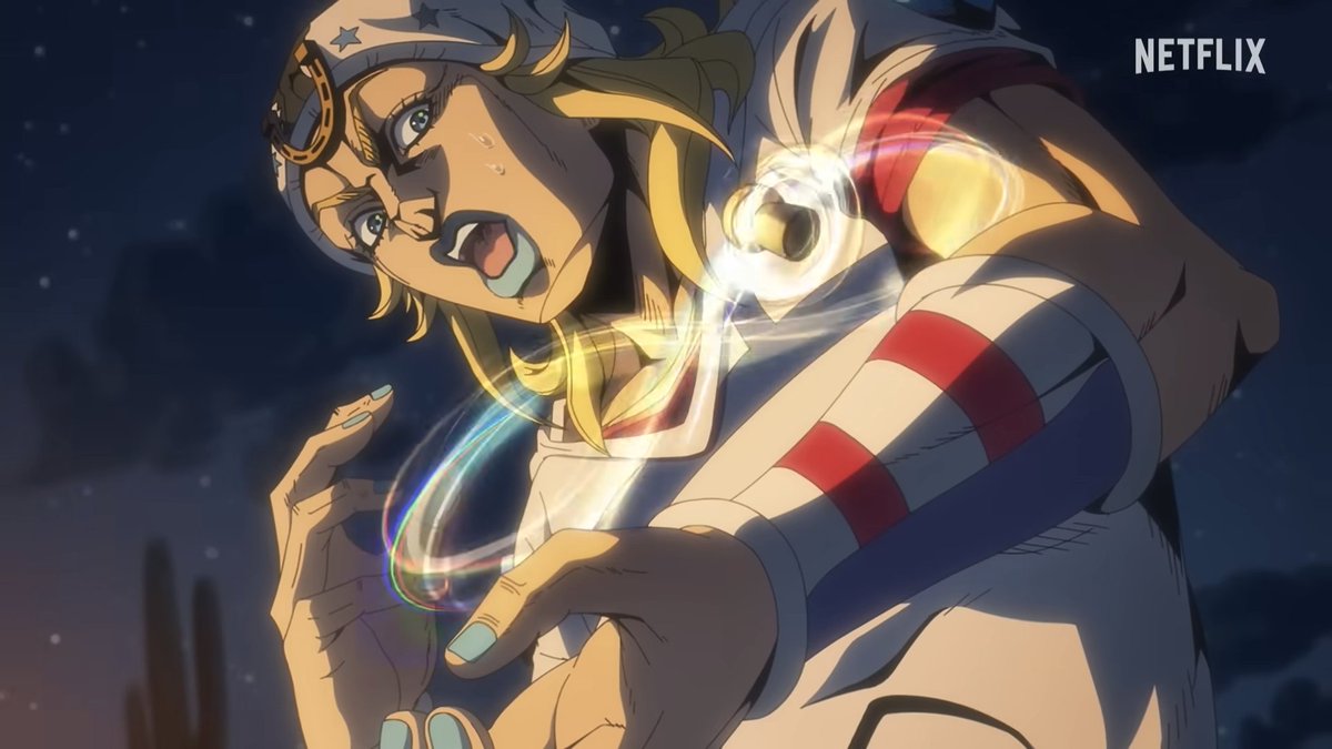 Plix_Zeppeli's tweet photo. Steeel ball run episode 3 - Desert born outlaws https://t.co/zpFnn4bqFM