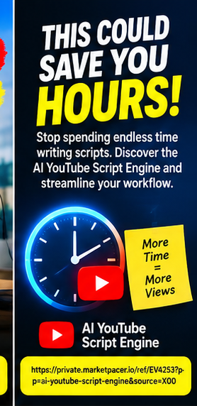 imcsystem's tweet photo. 💥 STOP OVERTHINKING YOUR NEXT VIDEO.
Get your idea down.
Let AI help build the script.
Then CREATE.
https://t.co/39Q3kZQTTE
#AIContent #YouTubeCreator #VideoMarketing #ContentCreation https://t.co/fgxh68vSeE