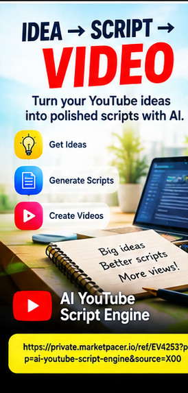 imcsystem's tweet photo. You don’t need another blank document. 😩
You need a faster scripting workflow.
See what AI can do:
https://t.co/vLYeXnhiP1
#AIWriting #YouTubeTips #AITools #OnlineBusiness https://t.co/263WWM8OAK