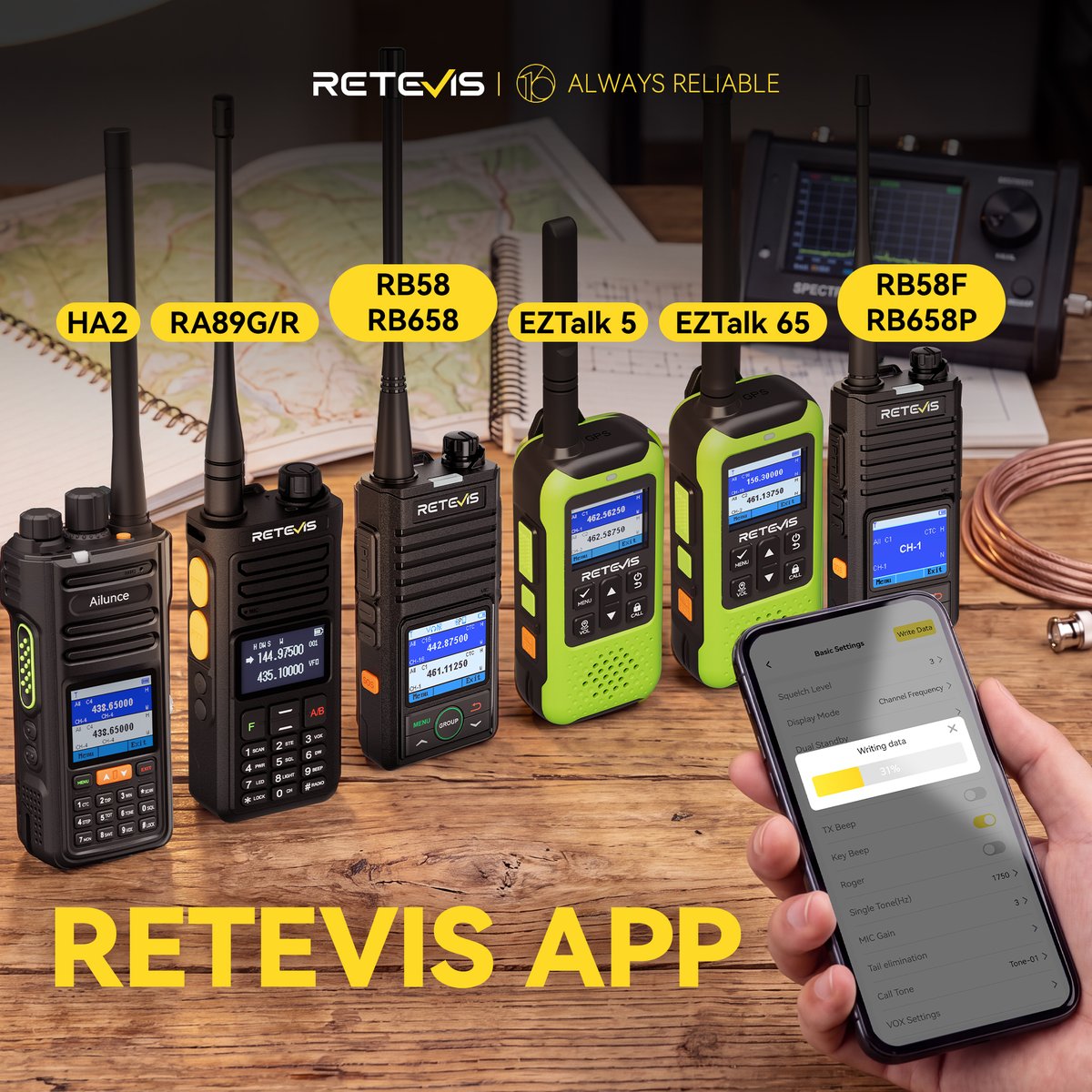 ailunce's tweet photo. 📱 #RETEVISApp makes setup easier.
Android: https://t.co/k7uVI0Czgc
iOS: https://t.co/26oA6x1ldE

#bluetoothprogramming #hamradio #amateurradio #AilunceHA2 https://t.co/HldtUSZbeQ