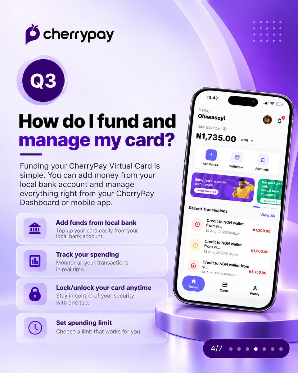 Usecherrypay's tweet photo. Got questions about CherryPay? 👀
We’ve got answers!

Swipe through our FAQ and get the clarity you need.
Got another question? Drop it in the comments! 👇 https://t.co/TXMehexG14