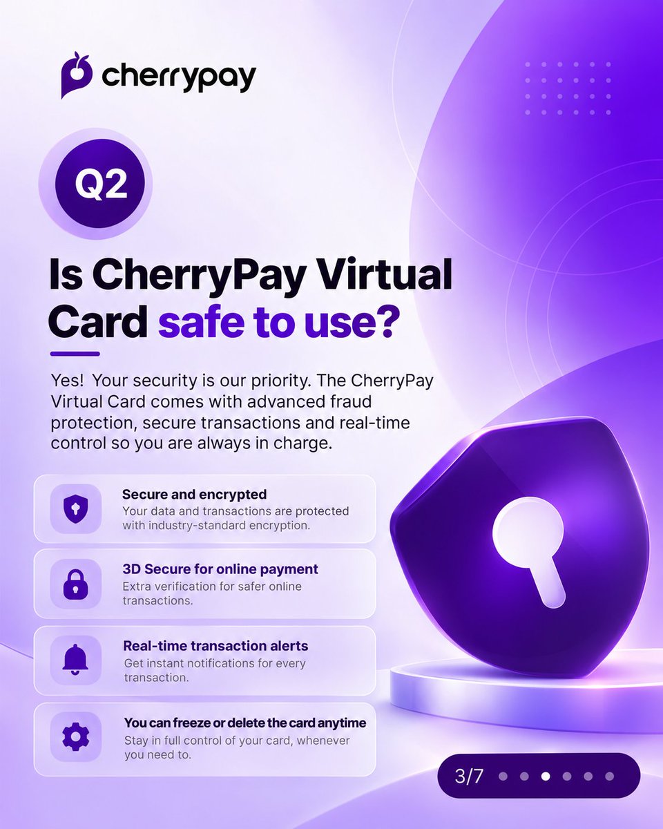 Usecherrypay's tweet photo. Got questions about CherryPay? 👀
We’ve got answers!

Swipe through our FAQ and get the clarity you need.
Got another question? Drop it in the comments! 👇 https://t.co/TXMehexG14