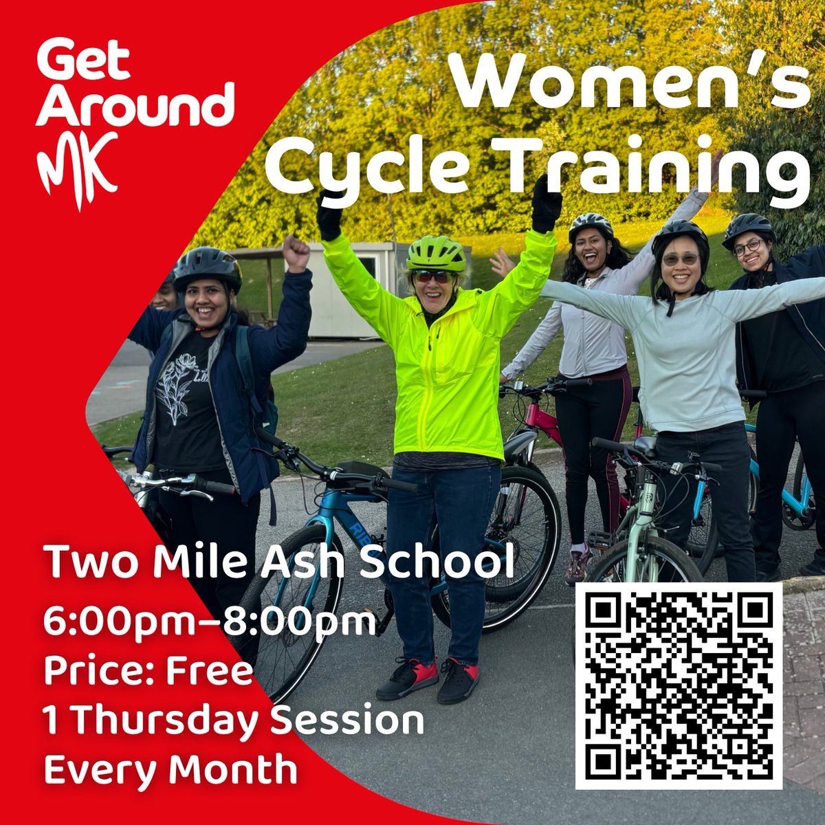 GetAroundMK's tweet photo. 🚴 Learn to ride. Refresh your skills. Build your confidence.

Join our FREE Cycle Training Session this October, perfect for beginners or anyone getting back on a bike.

📅 8 October, 6–8pm
📍 Two Mile Ash School

👉 https://t.co/8BxMLhFlbj
#GetAroundMK #CyclingMK #CycleTraining https://t.co/zU1tf8mX9W
