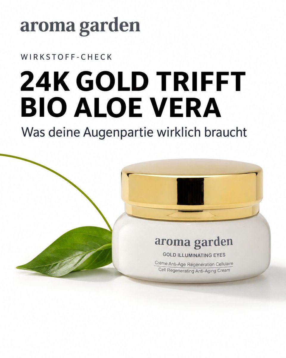 florentraimond's tweet photo. 24K GOLD TRIFFT BIO ALOE VERA. Was deine Augenpartie wirklich braucht. https://t.co/yK3G1ma6YK