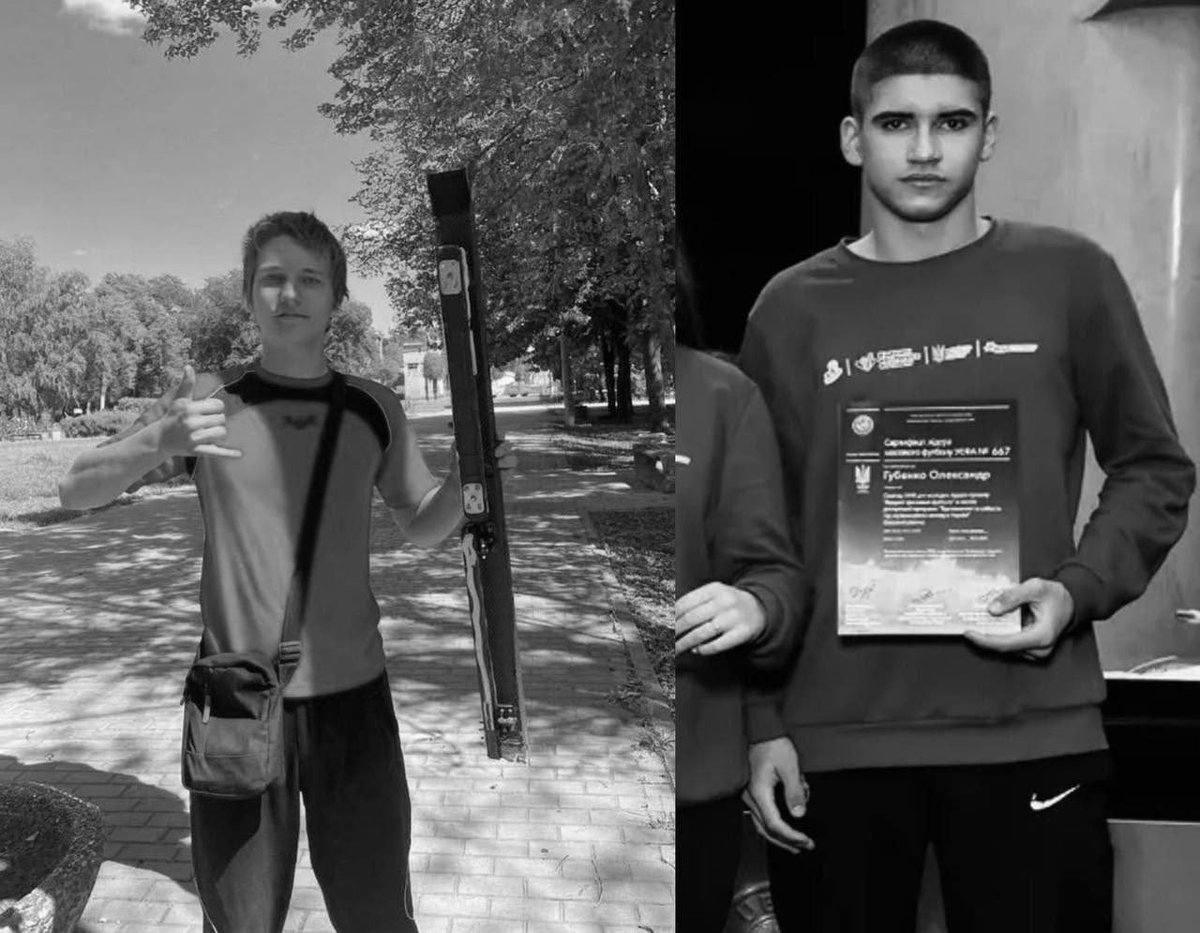Maks_NAFO_FELLA's tweet photo. 🇺🇦🕯️ In Synelnykovo, Dnipropetrovsk Oblast, a Russian strike on a logistics company killed two teenagers: 17-year-old Oleksandr Gubenko and 15-year-old Ruslan Bereshchuk. https://t.co/NbFRnesl60
