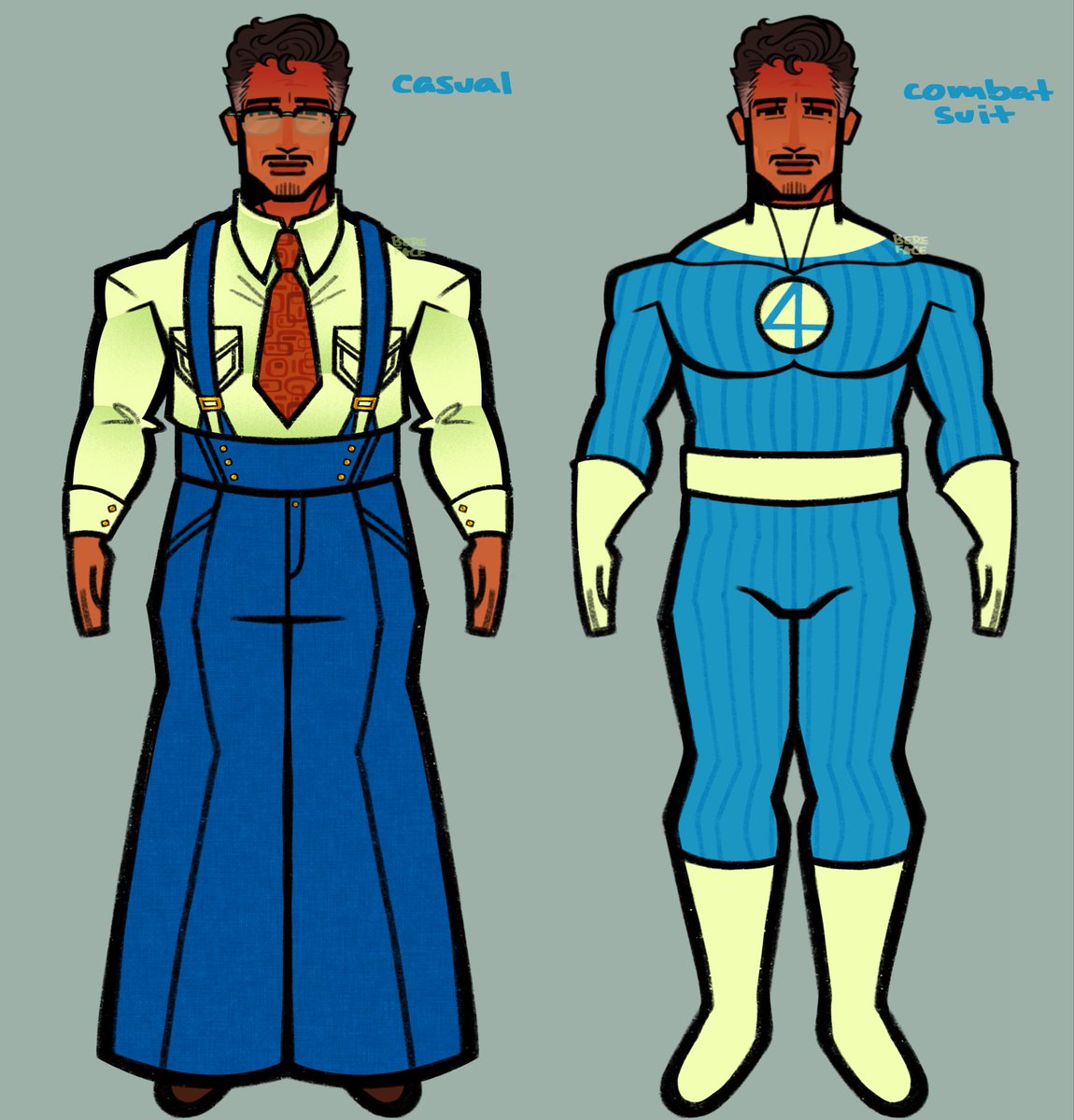 bereface's tweet photo. my reed design if anyone cares #Hello 

#misterfantastic #fantasticfour #reedrichards https://t.co/0PyJFGgArC