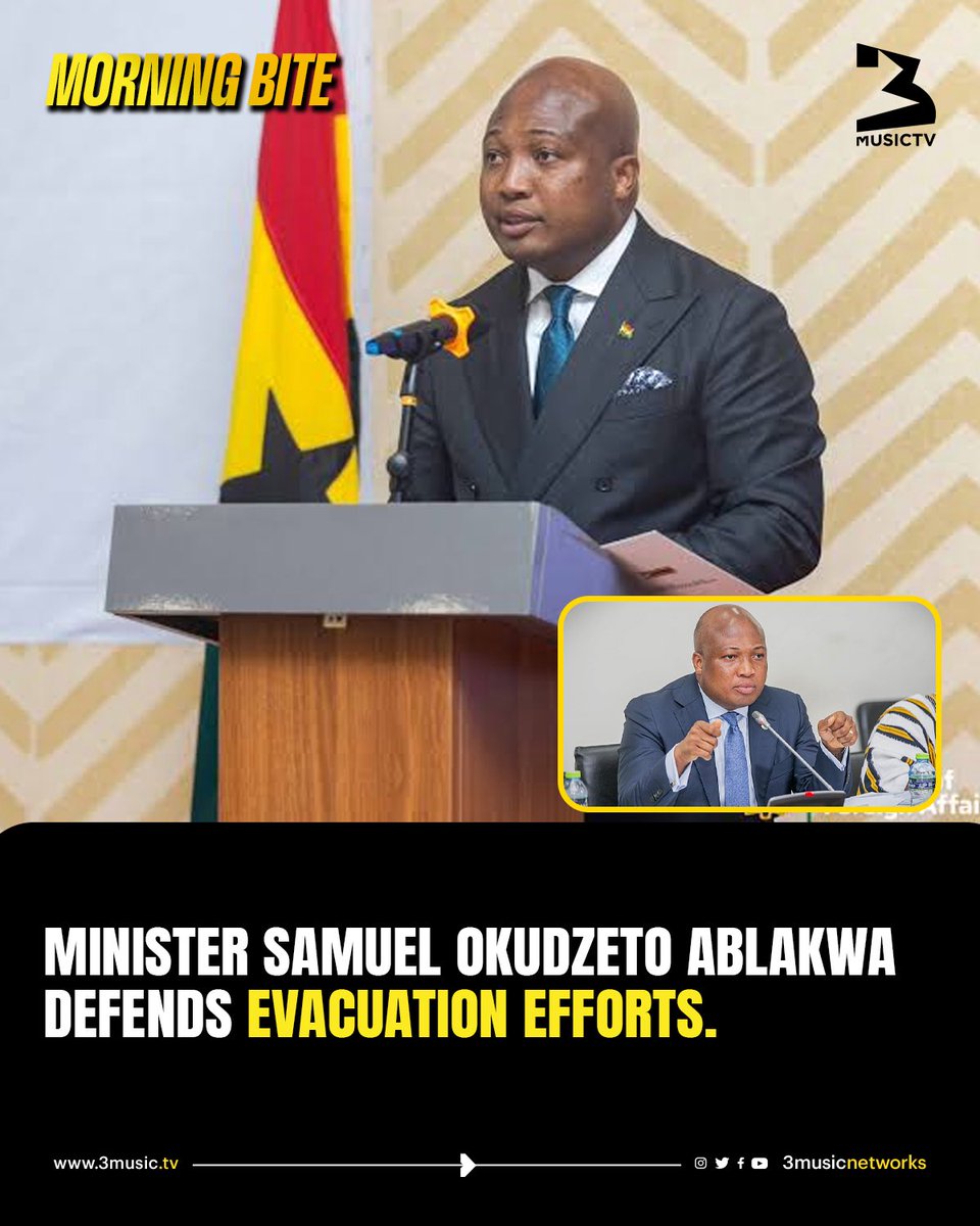 3musicnetworks's tweet photo. 🚨☀️: Foreign Affairs Minister Samuel Okudzeto Ablakwa says the government remains focused on the welfare of Ghanaians despite criticism over recent evacuation efforts.
Speaking at a town hall meeting with Ghanaians in the Tri State Area, he said the government would continue to prioritise their safety and welfare.