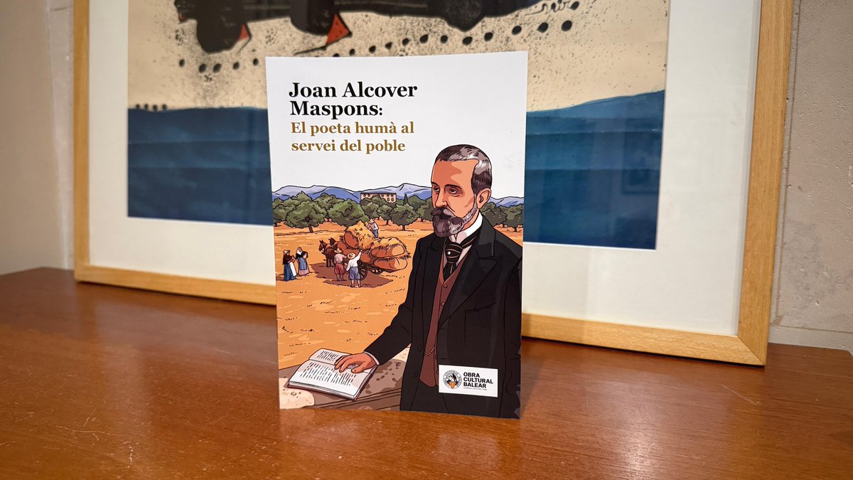 ocbcat's tweet photo. 📚 L’@ocbcat edita "Joan Alcover Maspons: El poeta humà al servei del poble", un quadernet didàctic il·lustrat que ja hem fet arribar als centres de secundària de Mallorca perquè l’alumnat pugui descobrir i treballar la figura i l’obra del poeta mallorquí.

El quadernet recull fragments de poemes d’Alcover i ofereix eines per aproximar-se a alguns dels grans temes de la seva obra: la terra i la natura, el dolor i la pèrdua, la memòria, la condició humana i la reflexió sobre la societat.

🎨 Les il·lustracions i la maquetació s��n de Margalida Vinyes, que amb la seva mirada dona una nova dimensió visual a l’univers d’Alcover.

✏️ Una iniciativa de l’OCB per acostar la literatura catalana i el patrimoni literari de Mallorca a les noves generacions, amb el suport de la Fundació Guillem Cifre de Colonya @CaixaColonya i l’@IEBalearics.

ℹ️ https://t.co/9tIkgFXzny