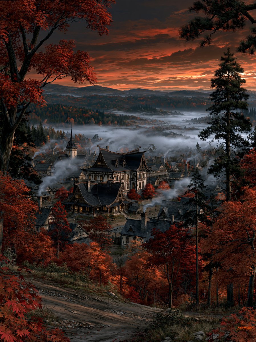 DutteArt's tweet photo. 🍁 𝘓𝘢𝘵𝘦 𝘖𝘤𝘵𝘰𝘣𝘦𝘳, 𝘢𝘯𝘥 𝘵𝘩𝘦 𝘧𝘰𝘨 𝘪𝘴 𝘢𝘭𝘳𝘦𝘢𝘥𝘺 𝘪𝘯 𝘵𝘩𝘦 𝘵𝘳𝘦𝘦𝘴
#autumnforest #redsky #foggyforest #autumnlandscape #fallcolors
https://t.co/IdOAkq8Lud https://t.co/WdloOT7dq1