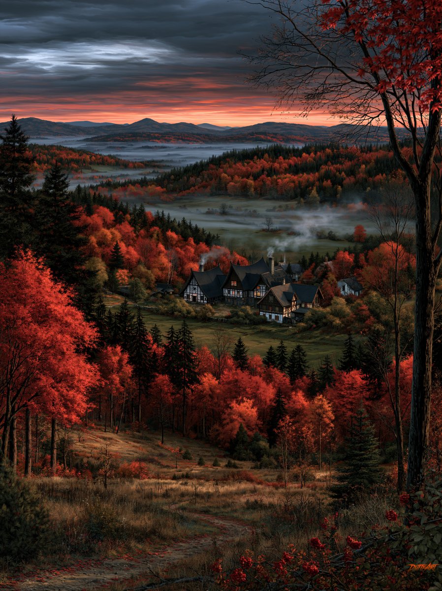 DutteArt's tweet photo. 🍁 𝘓𝘢𝘵𝘦 𝘖𝘤𝘵𝘰𝘣𝘦𝘳, 𝘢𝘯𝘥 𝘵𝘩𝘦 𝘧𝘰𝘨 𝘪𝘴 𝘢𝘭𝘳𝘦𝘢𝘥𝘺 𝘪𝘯 𝘵𝘩𝘦 𝘵𝘳𝘦𝘦𝘴
#autumnforest #redsky #foggyforest #autumnlandscape #fallcolors
https://t.co/IdOAkq8Lud https://t.co/WdloOT7dq1
