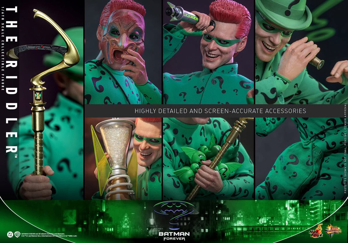 batmaniatiko's tweet photo. @hottoysofficial nos ha sorprendido hoy con el lanzamiento de Enigma de la película Batman Forever. ¿Te gusta?
#hottoys #enigma #jimcarrey #riddler #theriddler https://t.co/nchYpp6KL4