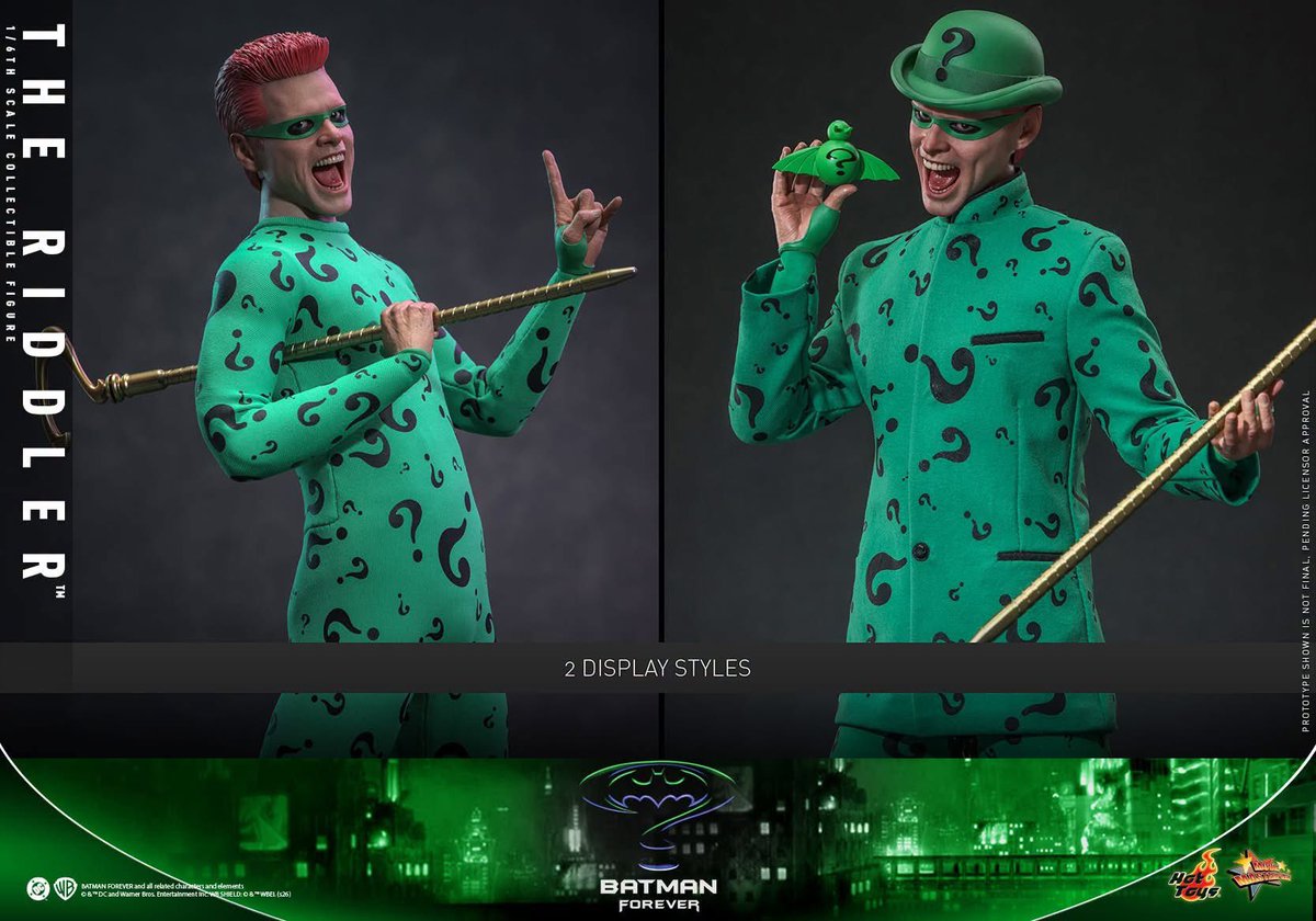 batmaniatiko's tweet photo. @hottoysofficial nos ha sorprendido hoy con el lanzamiento de Enigma de la película Batman Forever. ¿Te gusta?
#hottoys #enigma #jimcarrey #riddler #theriddler https://t.co/nchYpp6KL4