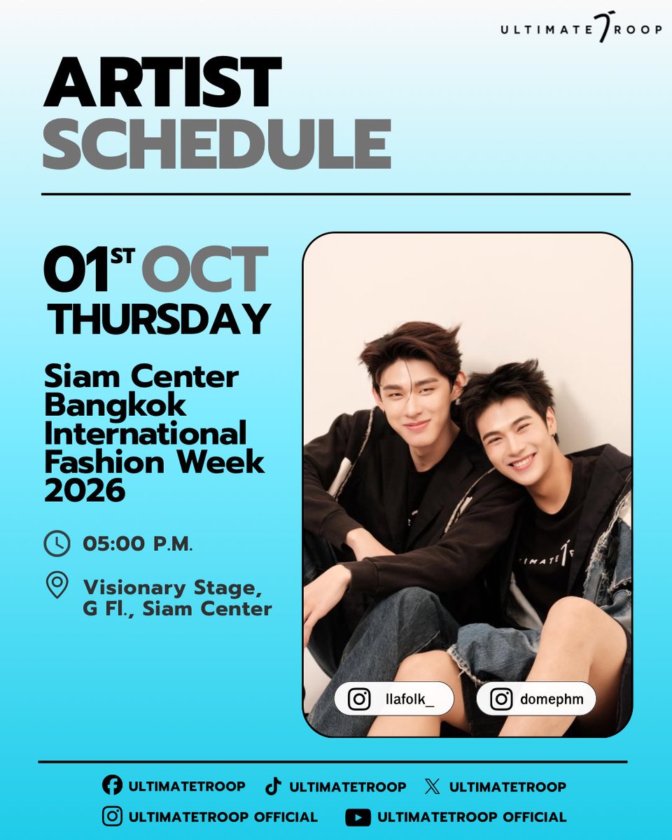 UltimateTroop's tweet photo. 📢 UPDATE ARTIST SCHEDULE

#UltimateTroop https://t.co/aNRWCPQZVq