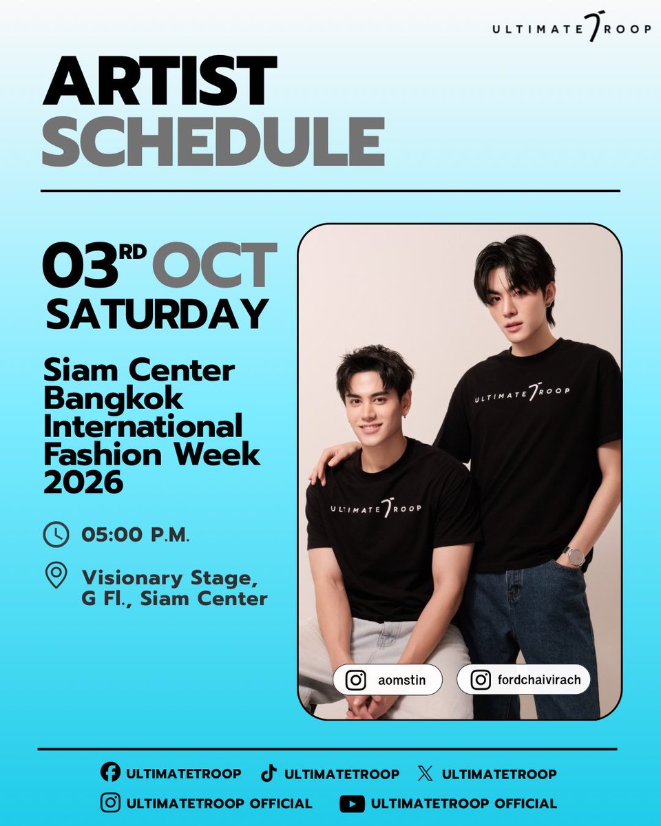 UltimateTroop's tweet photo. 📢 UPDATE ARTIST SCHEDULE

#UltimateTroop https://t.co/aNRWCPQZVq