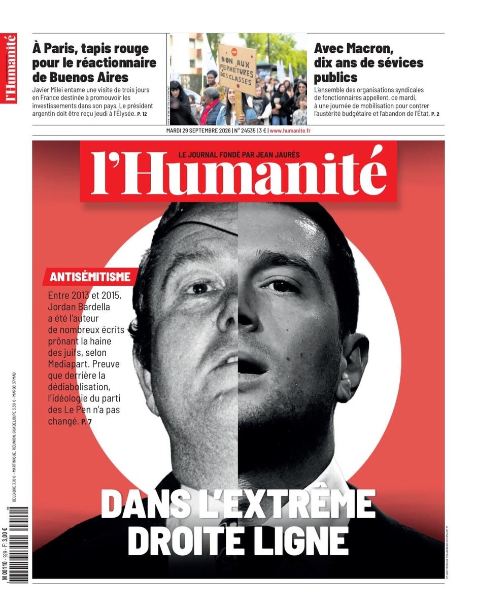 ValeChats's tweet photo. @NinaSimone3194 Excellente Une de l’Huma 👇 https://t.co/44SyvOgRIg