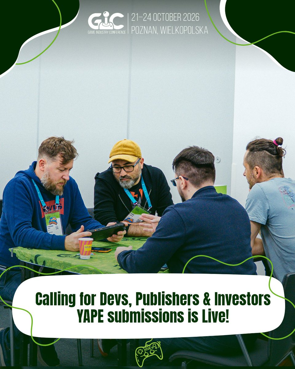 gdcon's tweet photo. Looking for funding, a publisher, or the next indie gem? 🎮🚀

Yet Another Pitching Event is back at the Game Industry Conference in Poznań!It’s a curated, speed-dating pitching session connecting vetted game developers directly with investors and publishers.

The breakdown:
⏱ Format: 5-minute slots (3-min pitch + Q&A and follow-ups)
🛠 For Devs: Pitch directly to decision-makers
💼 For Publishers/Investors: Discover pre-screened, high-potential projects
🎟 Cost: Completely free
⚡ Applications are reviewed on a continuous, rolling basis - apply early before slots fill up!

👉 Submit your project or join a panel here: https://t.co/QbcV82VGID

#gamedev #indiedev #gic #gicpoznan #gic26 #gameindustryconference #pitchingevent