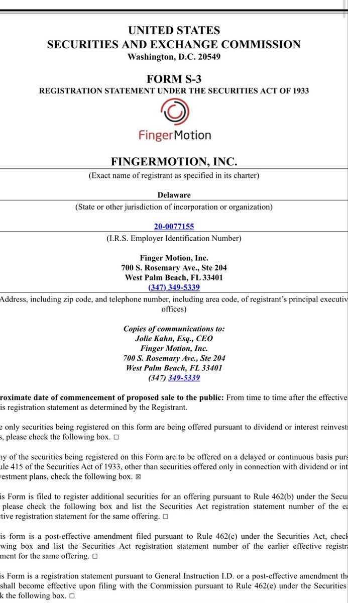 kshaughnessy2's tweet photo. $FNGR 

Plenty of eyes are on this, and CEO @jolie_kahn is still lining up more paper and a 500 million share authorization

As a CEO/securities attorney she is well aware a $50M shelf at 14 cents doesn’t fund a business, but it does feed shorts and toxic lenders 

Every cheap share, warrant, and convertible makes their trade easier and shareholders poorer. 

The company press releases say Alberta. 

But the filings scream dilution 

Why is management making moves that help shorts and lenders break the company @FlyEaglesFly529? 

@NYSBA @irthcomm @FingerMotionInc