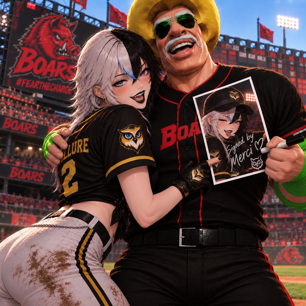 Mercilessgsg's tweet photo. i guess I'll sign your autograph hahaha #RPGBaseball #FlyOwlsFly #FearTheCharge @ItsErisAllure https://t.co/i161WneK26