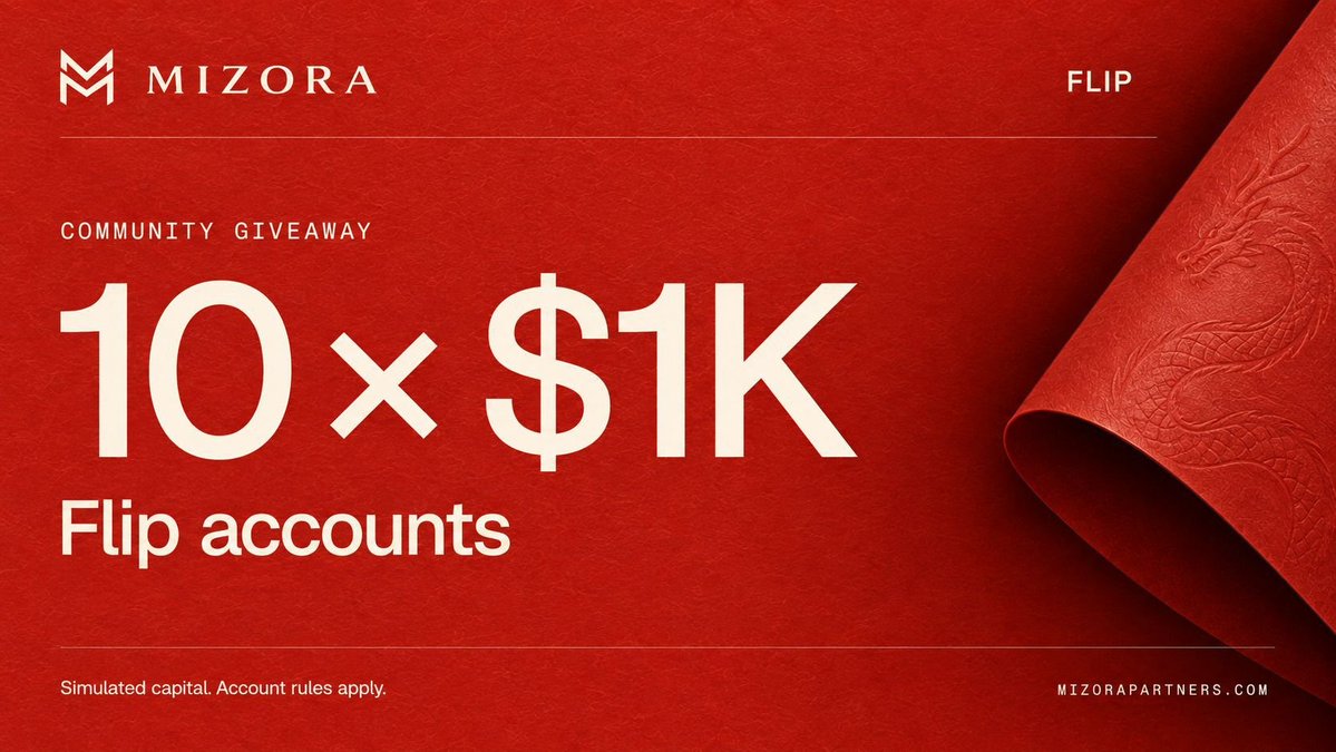 Dr_musacsk's tweet photo. 🎁 10x  $1,000 Account Giveaway Partnering with with @MizoraPartners  🎁

To participate 

✅ Follow:  @MizoraPartners @AntonsGBP @XauLegend @Dr_musacsk

✅ Like, Retweet &amp; tag 5 friends 

✅ Join : https://t.co/cefjhDiKjr 

End in 5 days https://t.co/nPxlNsDEFt
