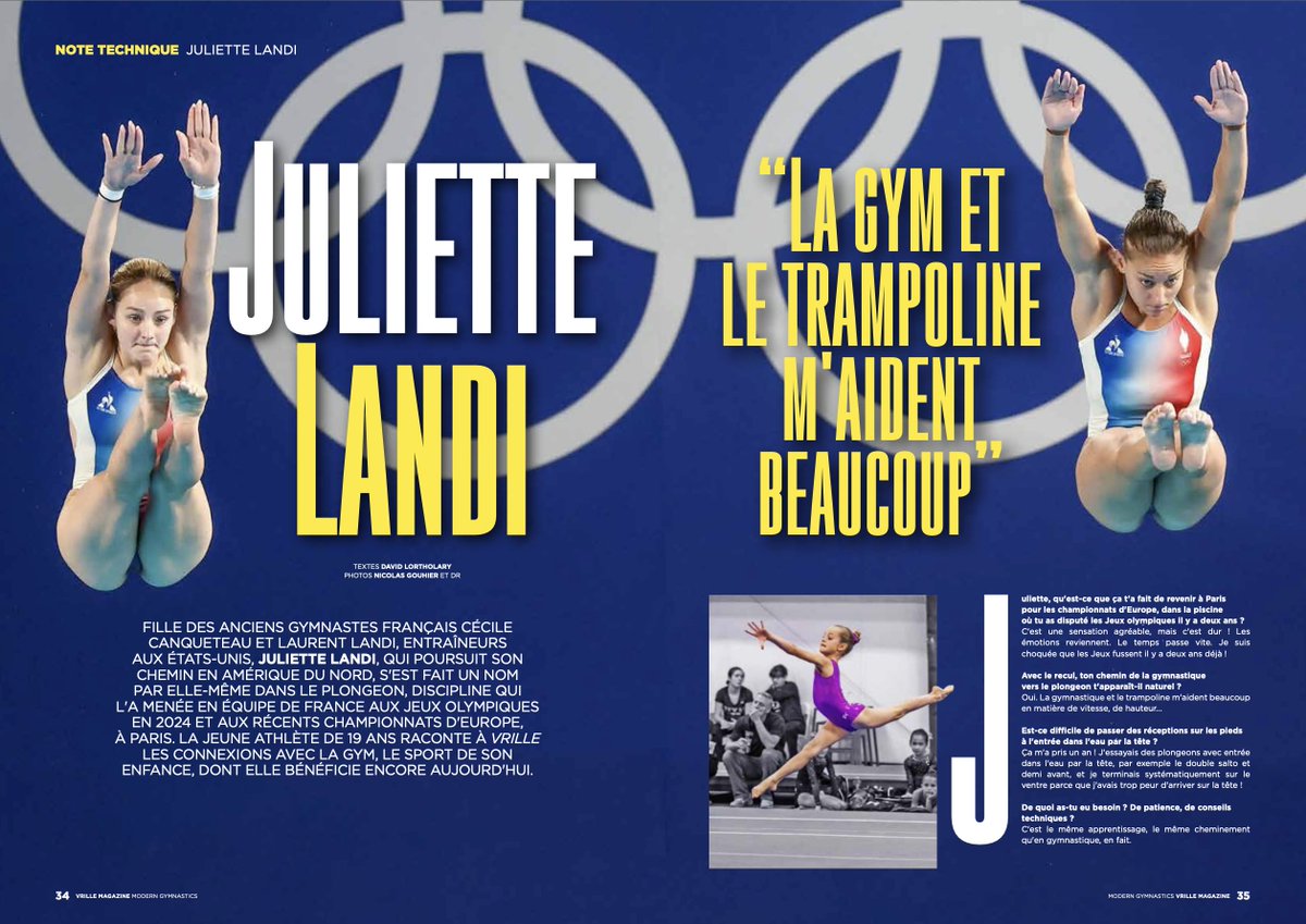 vrille_magazine's tweet photo. Si Juliette #Landi brille dans le plongeon, c'est aussi grâce à son passé de gymnaste, ainsi qu'elle nous l'a expliqué à l'occasion des derniers championnats d'Europe !
Pour s'abonner : https://t.co/OQRho0oHGF 🔥🤸
#ModernGymnastics
👏🙏 @CLcecile https://t.co/nFiV6r8Miu