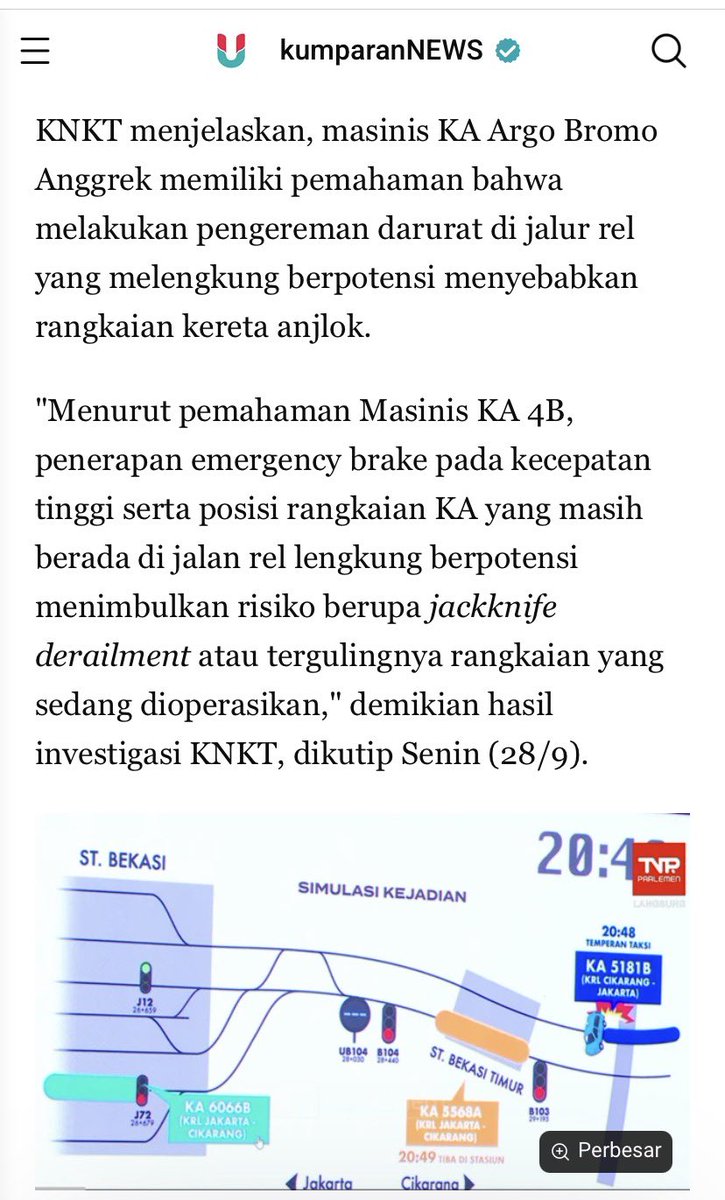 hrdbacot's tweet photo. Ga ada panduan dan pelatihan pengereman mendadak di rel lengkung kok bisa masinis yang kena 😂😂

Source https://t.co/YvLGmXo3O9 https://t.co/goh8FSQ6Ap