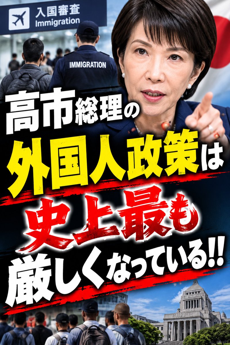 tetsuya_00x's tweet photo. 「高市総理は外国人政策で何もやっていない」は完全な誤解です！

実際のデータを見ると、不法残留者は約6,000人（8.4%）減、送還数は15%増、摘発数は64%増と確実に実績が出ています。

イメージや感情論ではなく、具体的な数字で高市政権の取り組みを解説しました！

動画URLはリプライ欄で👇 https://t.co/7APSHIE6mM