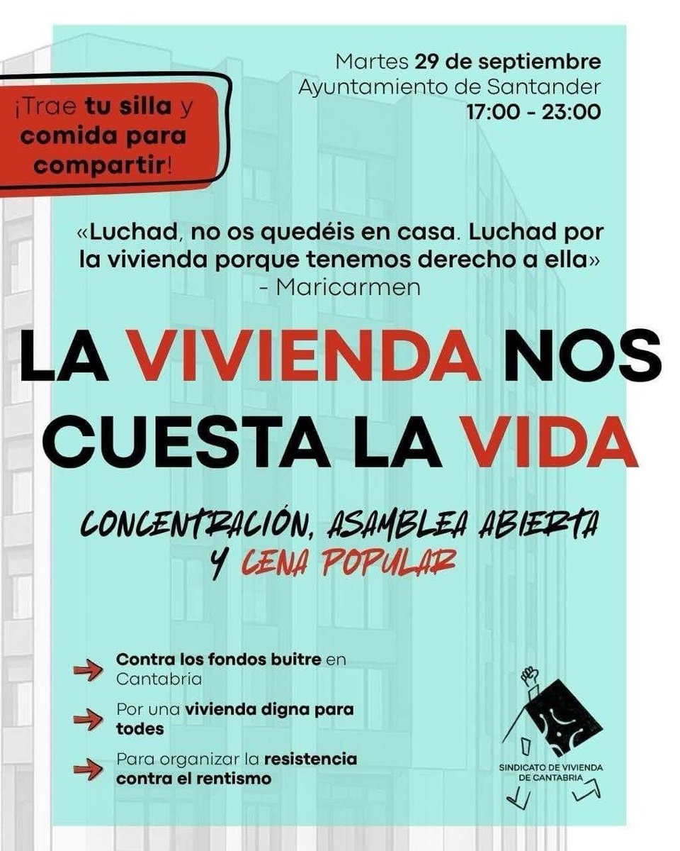 cantabria_antif's tweet photo. Santander se suma a la acampada por el derecho a una vivienda digna. En nuestra querida tierruca ya no es un problema, sino un drama para conseguir un techo digno ¡Que no nos expulsen de Cantabria! #SantanderAcampada https://t.co/AOiHv9tJ3o
