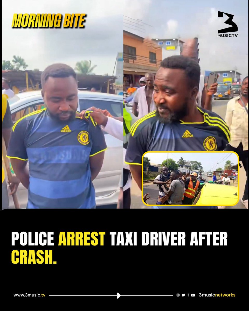 3musicnetworks's tweet photo. 🚨☀️: Police from the Motor Traffic and Transport Department have arrested and handcuffed a taxi driver after he allegedly knocked down a pedestrian and attempted to flee the scene.
The driver was apprehended by officers shortly after the incident. https://t.co/ffXvuGdwlX