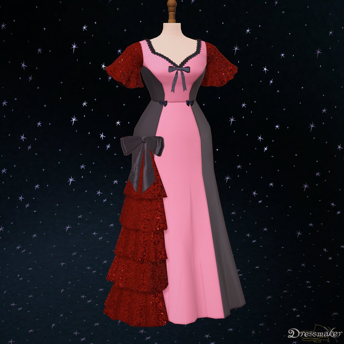 fuufietv's tweet photo. I made 3 vtuber themed dresses today!! One for my beautiful amazing gorgeous oshi Olivia Monroe, another for Chacha, and the last for Marshie!!! 👗 https://t.co/dADLc7AzH9
